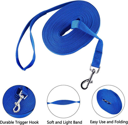 Schleppleine Nylon Hundeleine Robust Trainingsleine 10m Blue