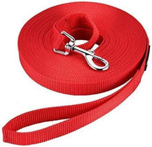 Schleppleine 15m Nylon Hundeleine Trainingsleine D-Karabiner Red