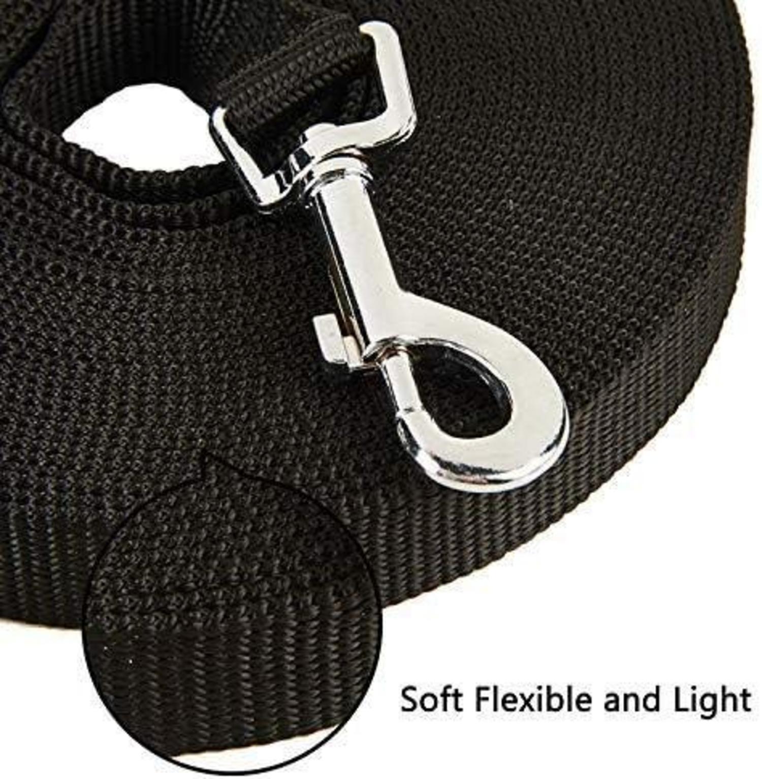Schleppleine für Hunde 10m Nylon Schwarz Karabiner Training
