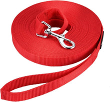 Schleppleine Nylon Hundeleine für Große Kleine Hunde 10m Red