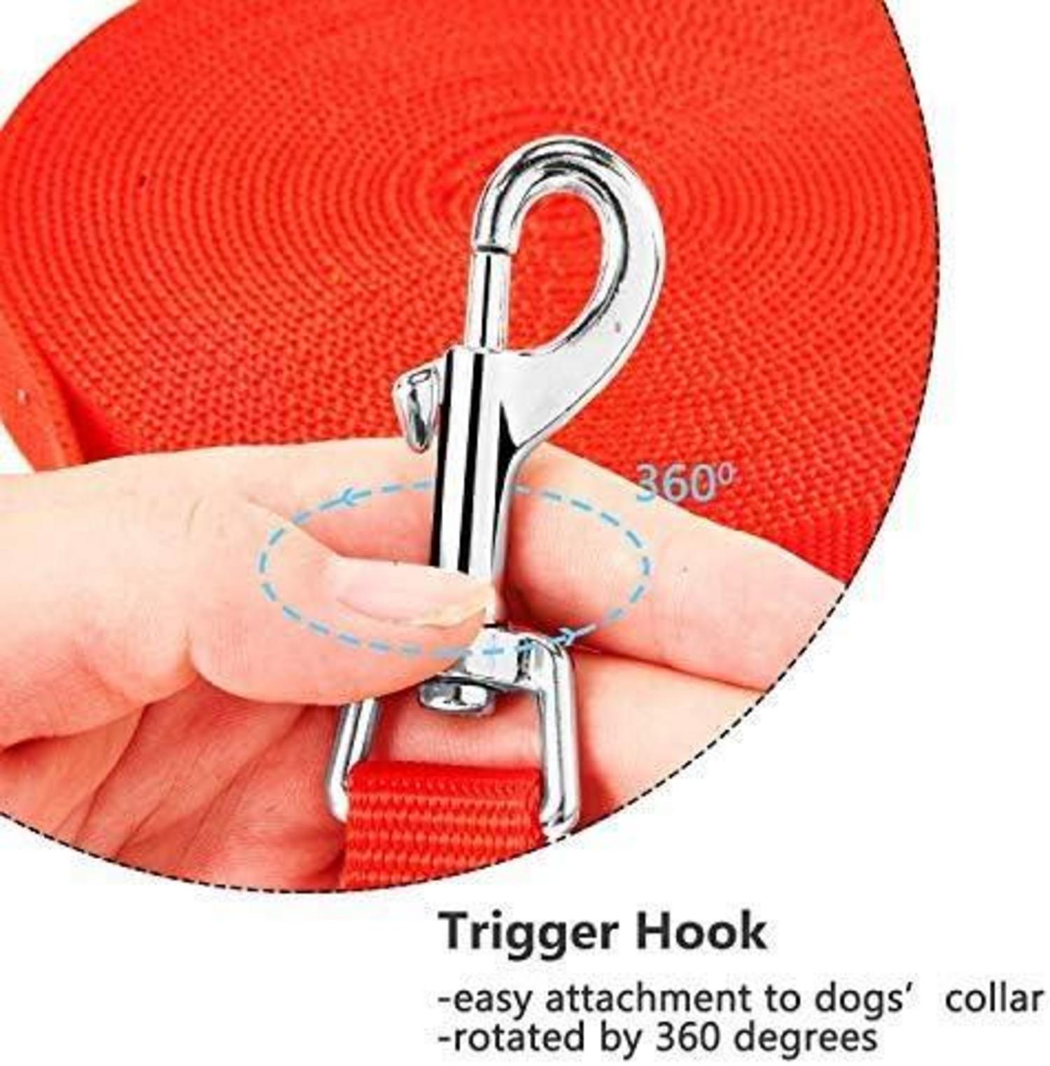 HAPPY HACHI Schleppleine Nylon Hundeleine 10m für Große Hunde Red