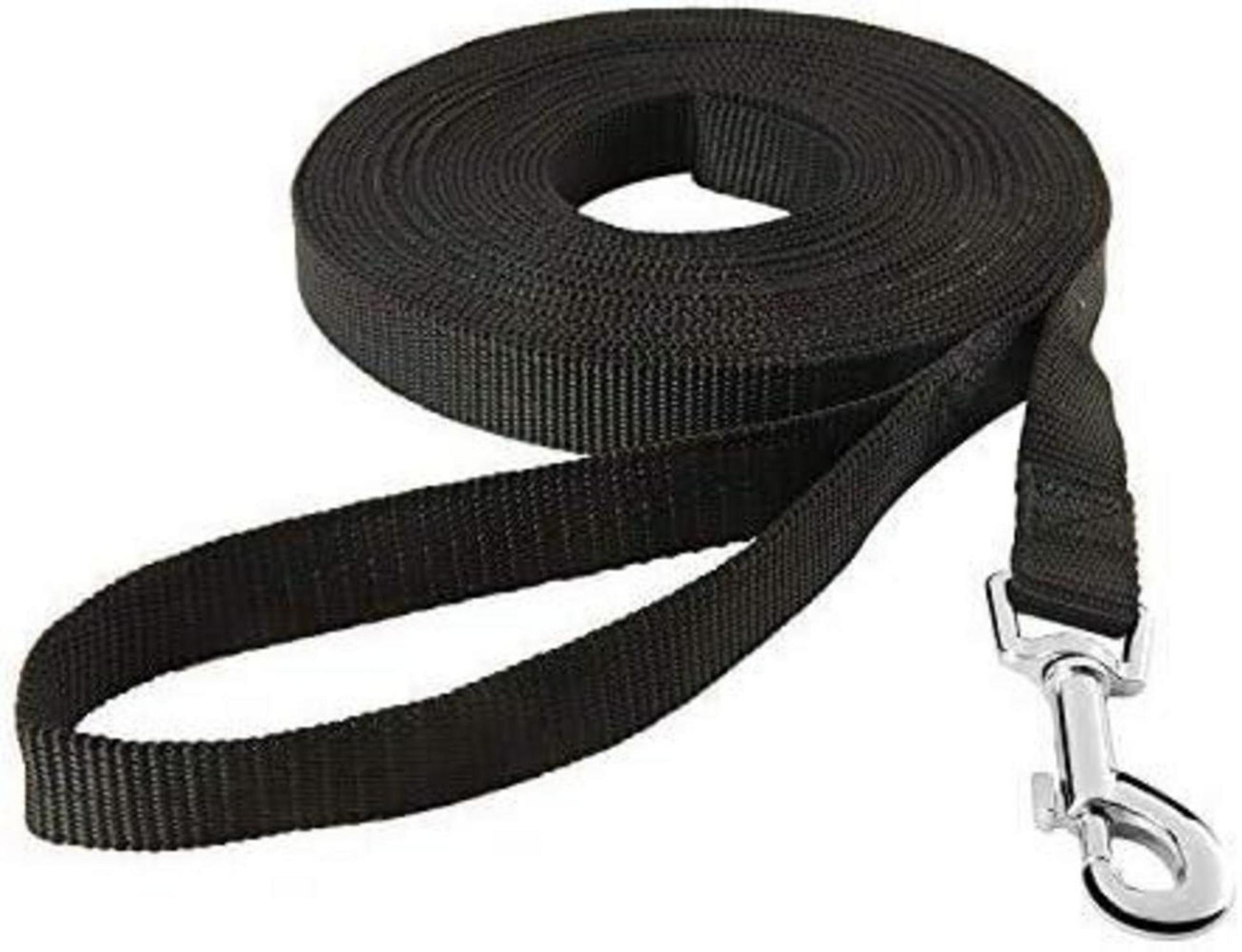 HAPPY HACHI Nylon Schleppleine für Hunde 15m Schwarz