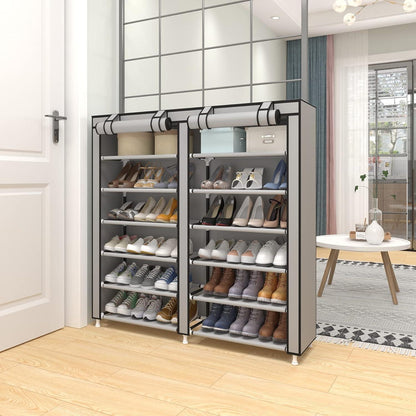 Schuhablage Schuhregal für 36 Paar Schuhe Grau 7 Schicht