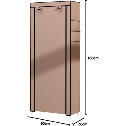 10-Tier Schuhschrank Schuhregal für 27 Paar Schuhe Beige