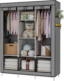 Kleiderschrank Stoff Faltschrank Bedroom Wardrobes Grau