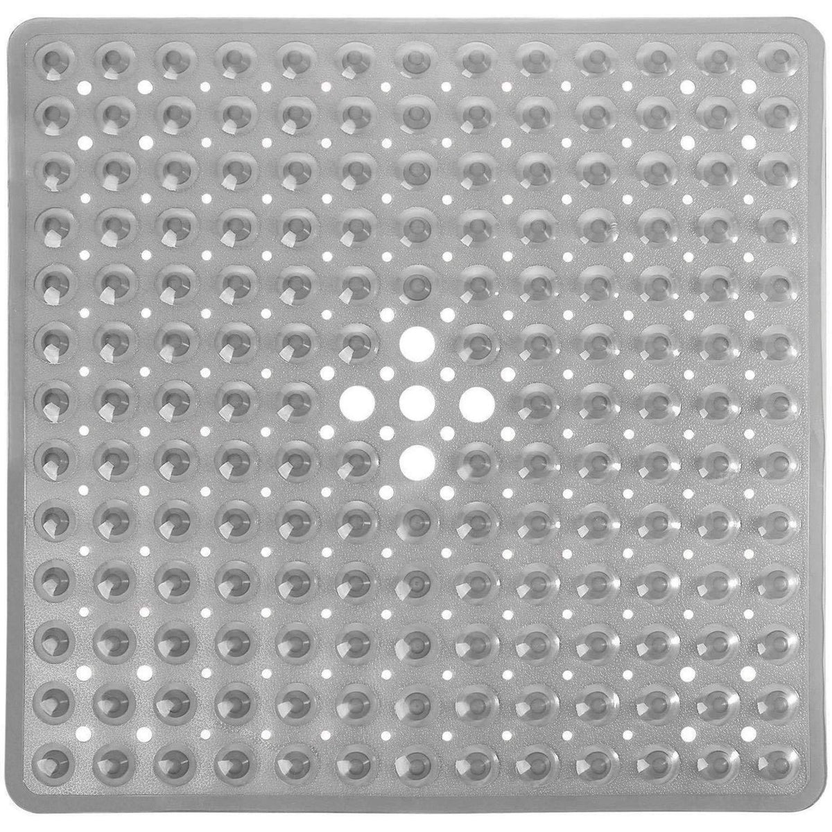 Rutschfeste Duschmatte 53x53 cm – Klares Grau