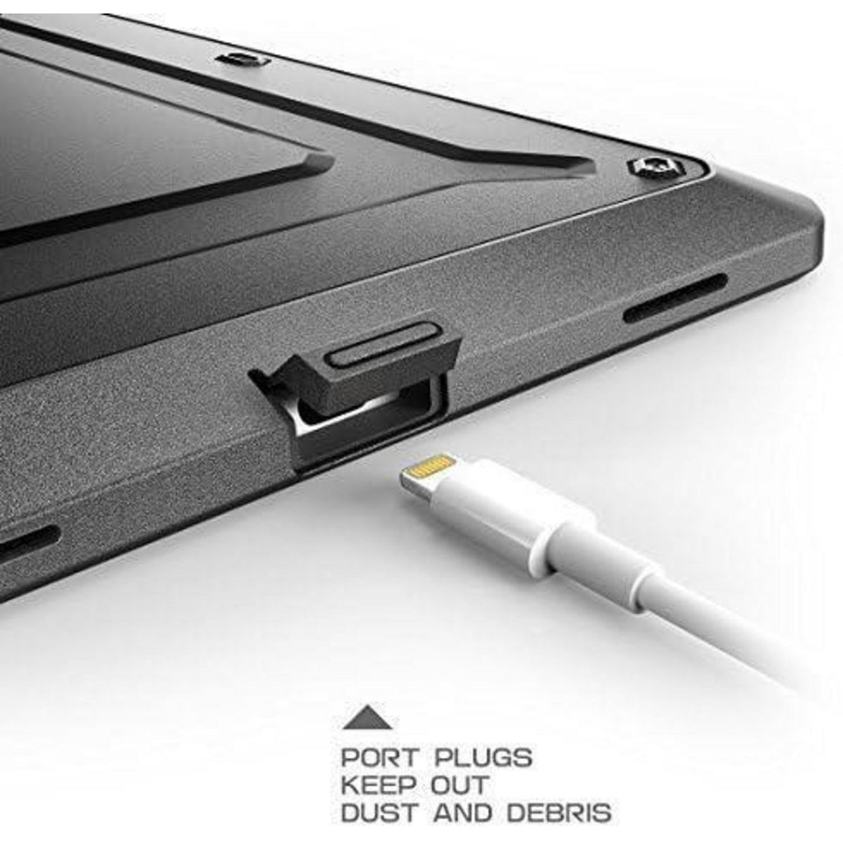 iPad 9.7 Hülle mit Displayschutz, robust, schwarz