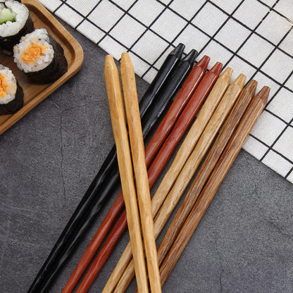 Japanische Essstäbchen Set | 5 Paar | Naturholz Geschenkset