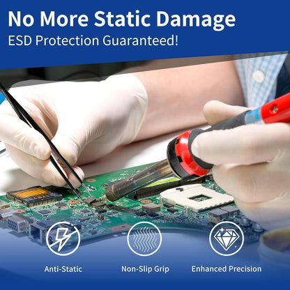 9-teiliges XOOL ESD Edelstahl Pinzetten Set für