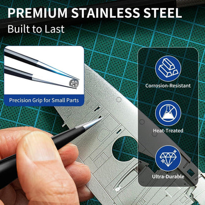 9-teiliges XOOL ESD Edelstahl Pinzetten Set für