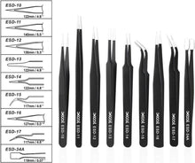 9-teiliges XOOL ESD Edelstahl Pinzetten Set für