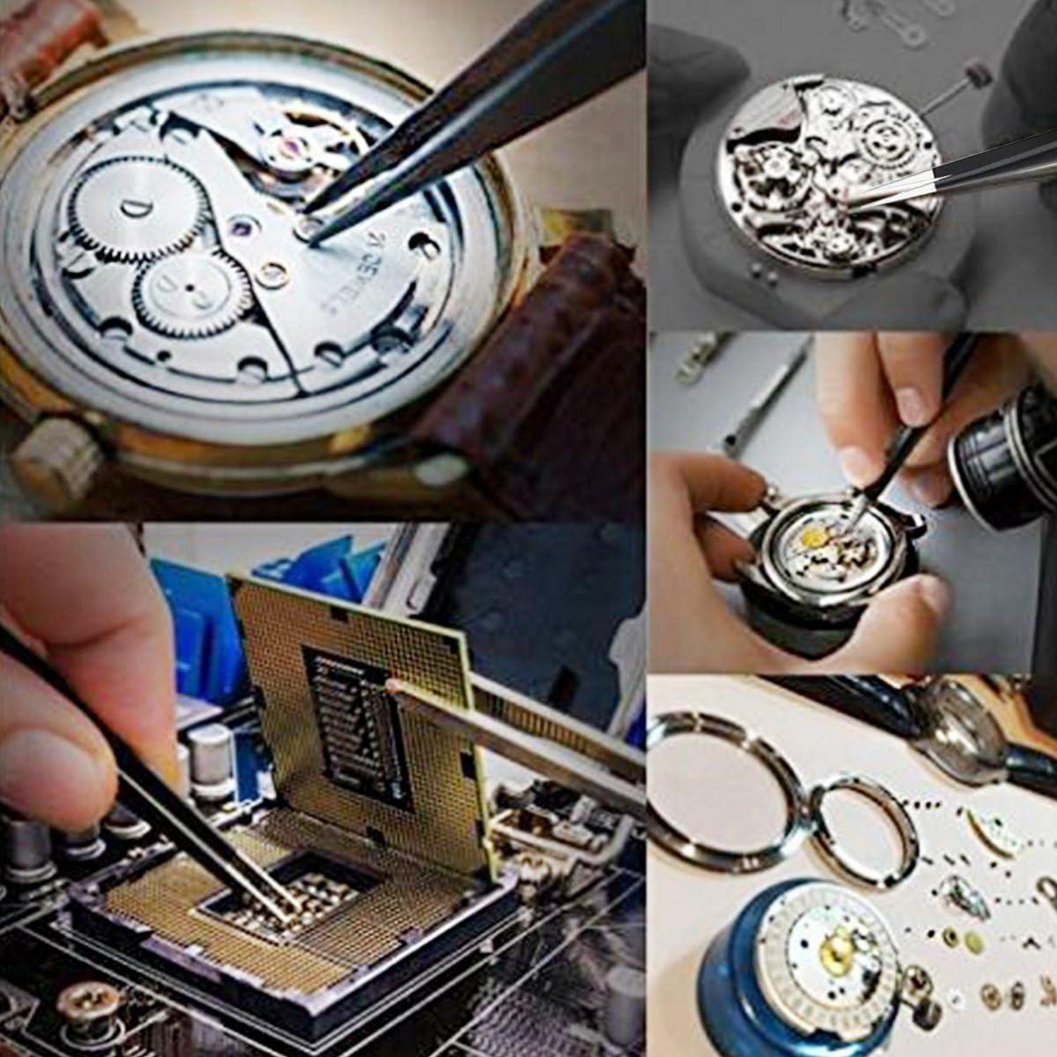 XOOL 9-teiliges Präzisions-Pinzetten-Set aus Edelstahl