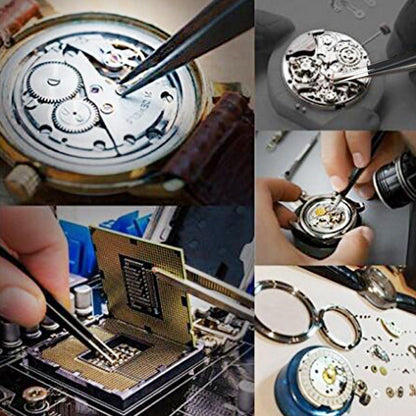 XOOL 9-teiliges Präzisions-Pinzetten-Set aus Edelstahl