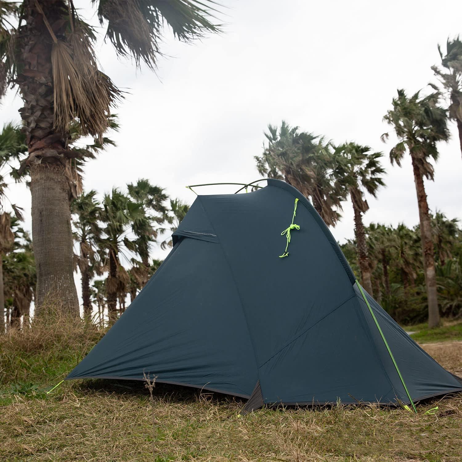 Ultraleichtes Zelt für 1/2 Personen, Dunkelblau, 20D Nylon, 7001 Aluminium-Stange