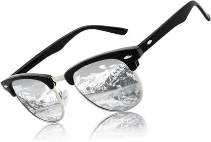 Polarisierte Retro-Sonnenbrille UV400 Schutz Braun