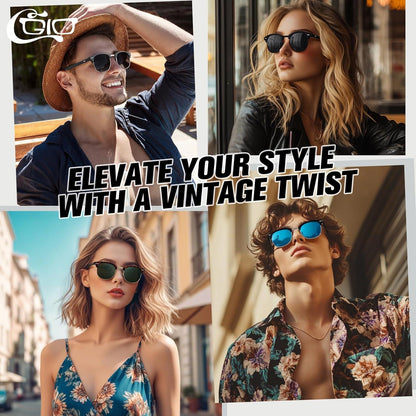 CGID Retro Vintage Sonnenbrille Polarisiert UV400 Schutz