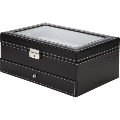 XL Uhrenbox 12 Uhren 2 Schichten PU-Leder