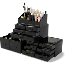 XXL Makeup Organizer Schwarz 4 Lagen Große Kapazität