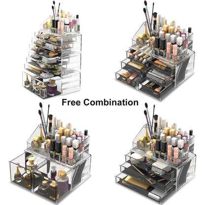 XL Transparent Makeup Organizer 4 Lagen Schminkaufbewahrung