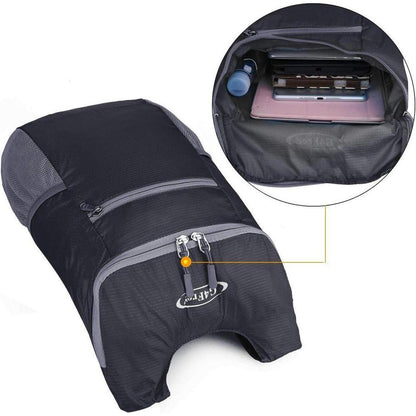 Faltbarer Wanderrucksack 11L ultraleicht für Damen und Herren Schwarz