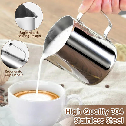 Milchkännchen Edelstahl 350ml Milchkanne Aufschäumen Cappuccino