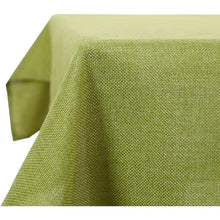 Grüne Leinenoptik Tischdecke 200x137 cm – Wasserabweisend