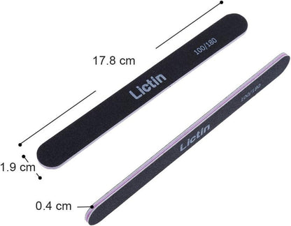 16er Set Professionelle Doppelseitige Einweg Nagelfeilen 100/180 Grit