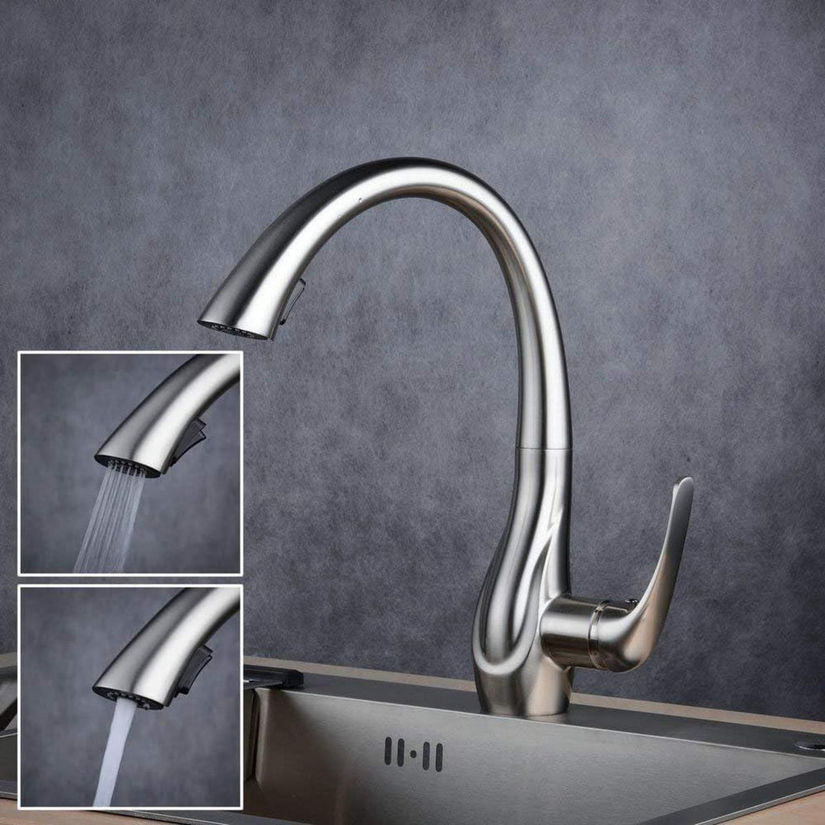 Drehbarer Küchenwasserhahn mit Ausziehbarer Brausearmatur