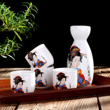 Japanisches Sake Set Steinzeug 5-teilig Sake Flasche 4