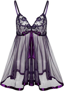 Sexy Spitzen-Negligee mit G-String, Übergröße