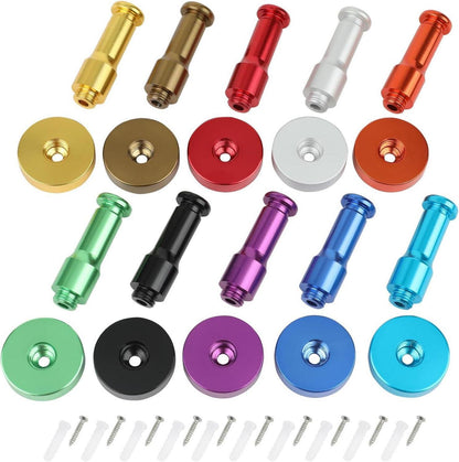 10er Pack Kleiderhaken Bunt 53mm inkl. Schrauben Wandhaken Multifunktional