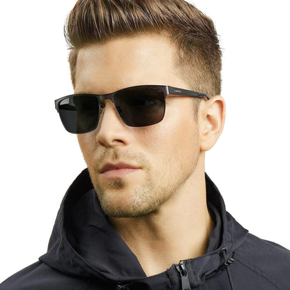 Polarisierte Herren Sonnenbrille Metallrahmen UV 400