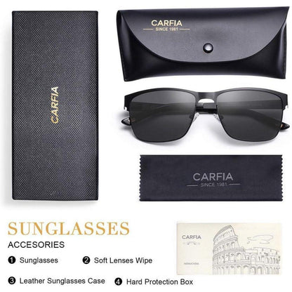 Polarisierte Herren Sonnenbrille Metallrahmen UV 400