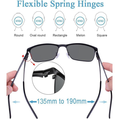 Polarisierte Herren Sonnenbrille Metallrahmen UV 400