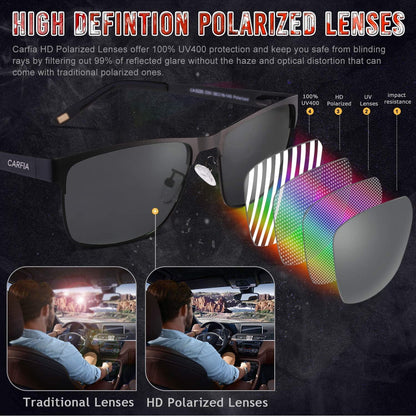 Polarisierte Sport-Sonnenbrille UV400 Metallrahmen Herren Eyewear
