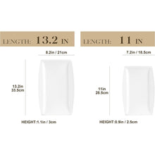 Porzellan Teller Set Flach Cremeweiß 13,25/11 Zoll