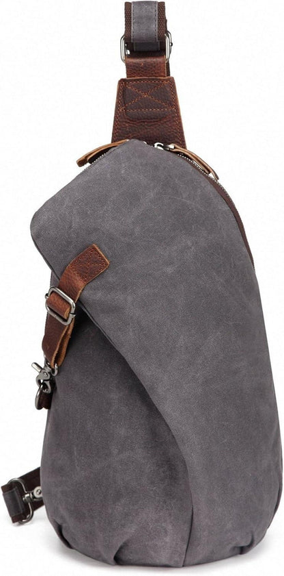 Sling Rucksack Wasserdicht Canvas Damen Herren Umhängetasche