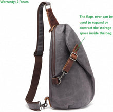 Canvas Sling Rucksack Wasserdicht Damen Herren Umhängetasche
