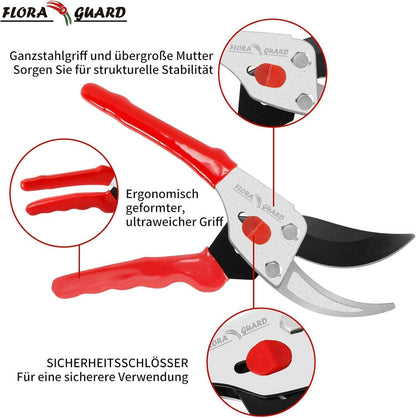 Bypass Gartenschere mit 6,35 cm SK5-Klinge, für Blumen bis 18 mm