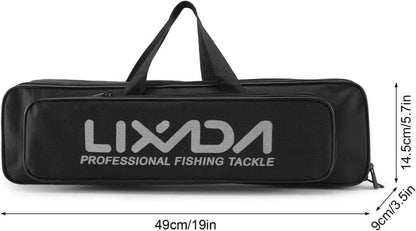 Teleskop Angelrute Spinnrolle Combo Kit mit 100M Angelschnur Köder Haken Jigkopf und Fischen Tasche 2.4M