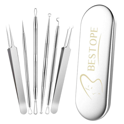 Mitesser Entferner Set 6-teilig Edelstahl Blackhead Remover Kit