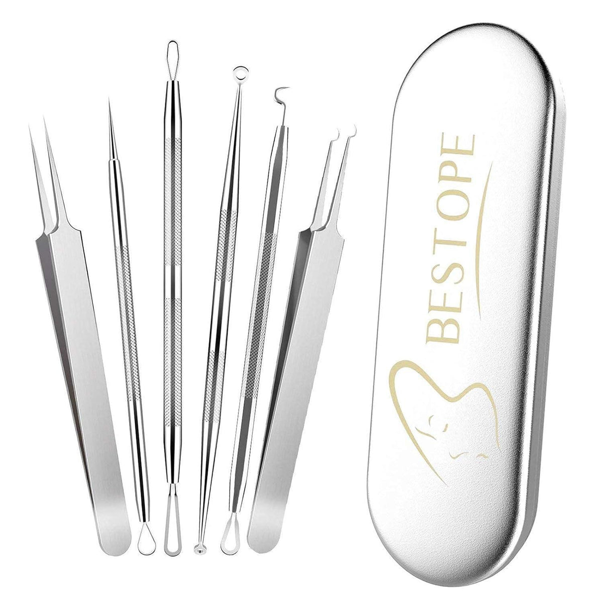 Mitesser Entferner Set 6-teilig Edelstahl Blackhead Remover Kit