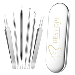Mitesser Entferner Set 6-teilig Edelstahl Blackhead Remover Kit