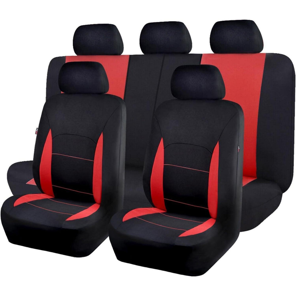 Auto Sitzbezüge Universal Set Rot Schwarz