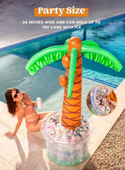 Aufblasbarer Palmen-Getränkekühler für Poolpartys und Strandevents