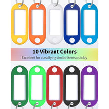 40 Stück Kunststoff-Schlüsselanhänger 5 cm, 10 Farben