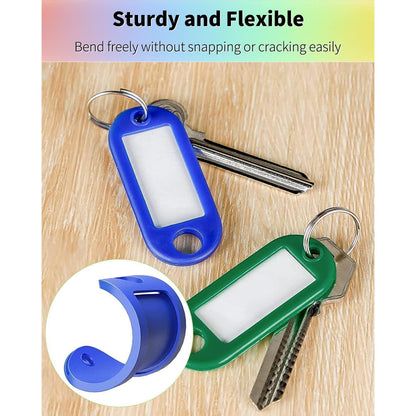 40 Stück Kunststoff-Schlüsselanhänger 5 cm, 10 Farben