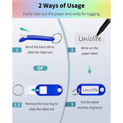 40 Stück Kunststoff-Schlüsselanhänger 5 cm, 10 Farben