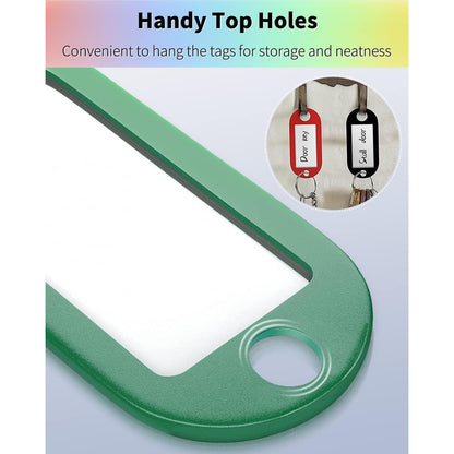 40 Stück Kunststoff-Schlüsselanhänger 5 cm, 10 Farben