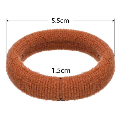 5 Stück Große Nahtlose Baumwolle Haargummi Band für Dicke Haare